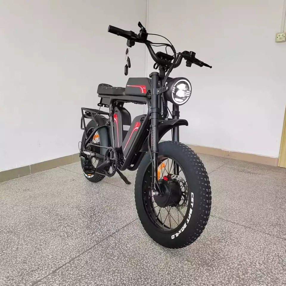 20 Inch Electric Fatbike Electric Fat Bicycles Dual Motor Fat Tire 52V 66Ah Yolin Triple Battery Ebike 2000w Electric Bike