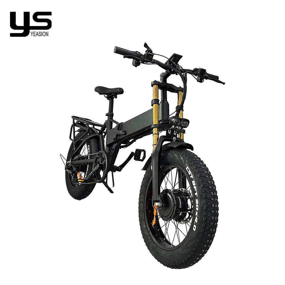 Design High Power Bafang Motor Bicycle Full Suspension E Bike Fat Tyre Folding Electric Bike 1000w Fat Tire Cheap Eu Uk New 48V