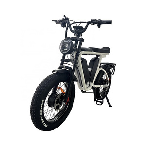 2000w electric bike dual motor 52v dual 22ah lithium battery super73 fat tire full suspension hydraulic disc break off road bike