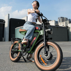 20 Inch Electric Fatbike Electric Fat Bicycles Dual Motor Fat Tire 52V 66Ah Yolin Triple Battery Ebike 2000w Electric Bike