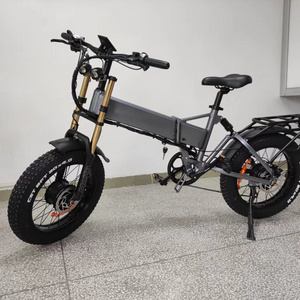 Twin-motor 20"x4.0 wheel 48V/ 21Ah E-bike 750W*2 electric bicycle high power folding fat tire electric bike