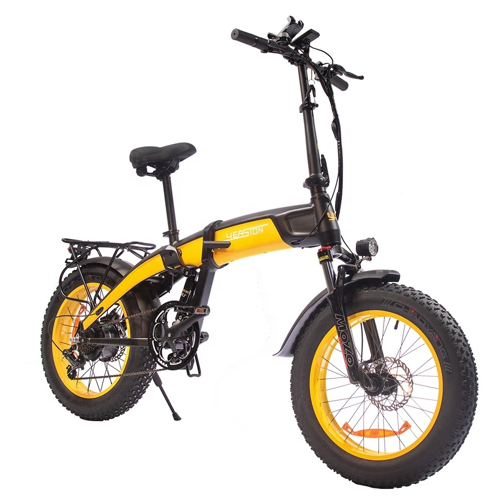 US Warehouse 20 Inch Mountain Bike 1000W Motor Snow Bike 14Ah Lithium Battery Electric Bicycle  Fat Tire Folding Electric Bike