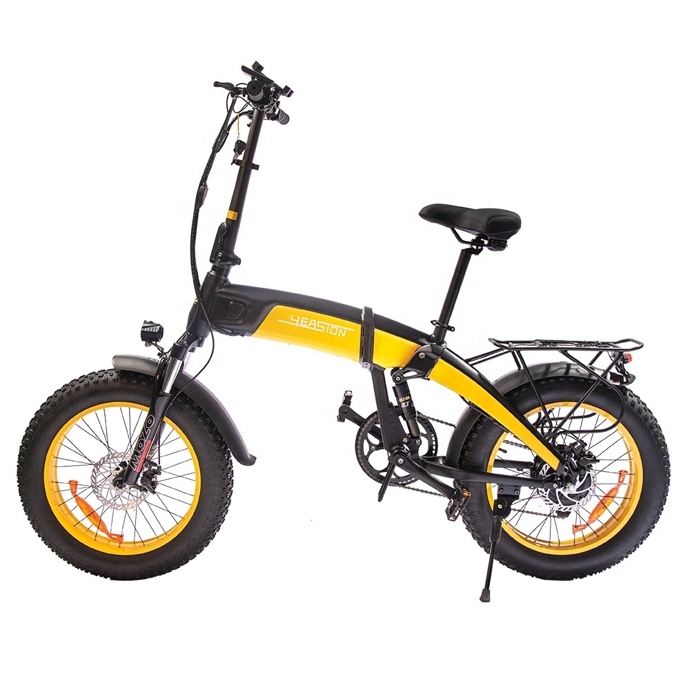 US Warehouse 20 Inch Mountain Bike 1000W Motor Snow Bike 14Ah Lithium Battery Electric Bicycle  Fat Tire Folding Electric Bike