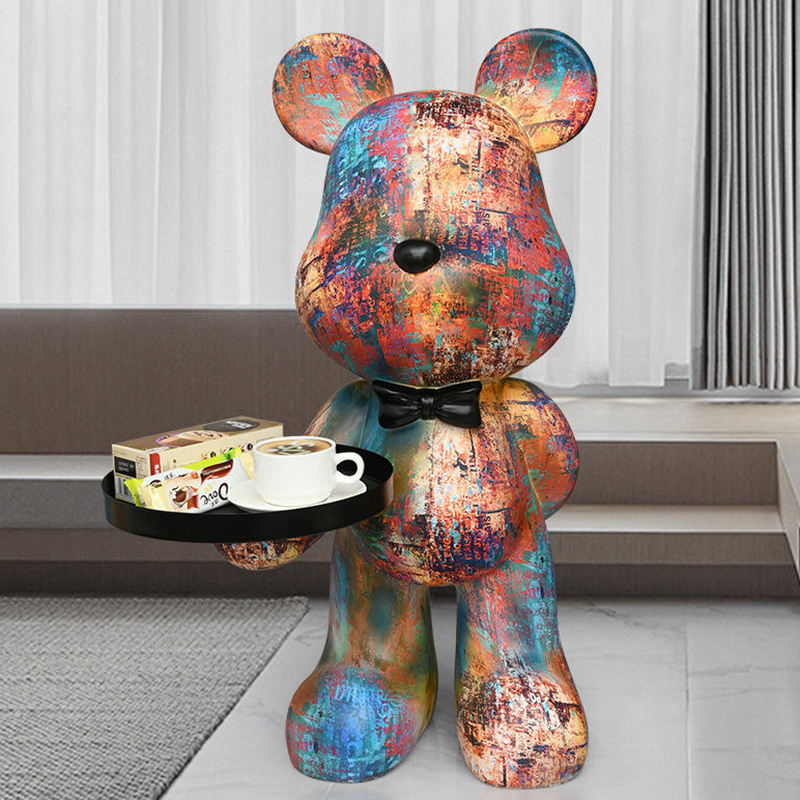 High edition bearbrick 1000% 70cm block bear violent bear doll decoration movable toy ABS figure bear figure toy bearbric