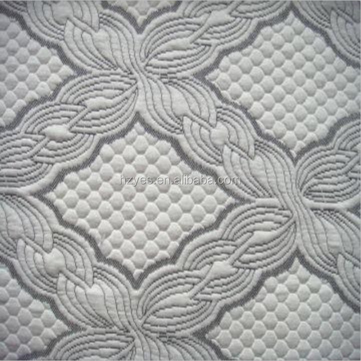 100  Polyester Jacquard Knitted Ticking Mattress White Knitted Jacquard Fabric For Pillow and Mattress Covers