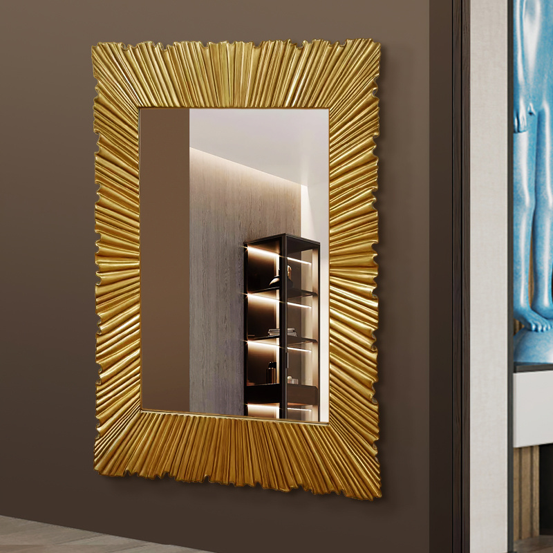 Modern Hanging Decorative Wall Mirror Bronze Mirror Antique Accent Wall Mirror