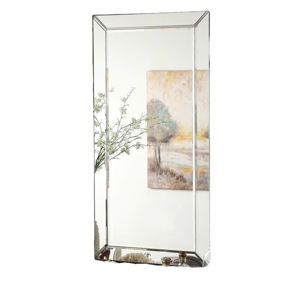 Frame Wall Mirror Covered with Beveled Mirror Panels Beveled MDF Mirror