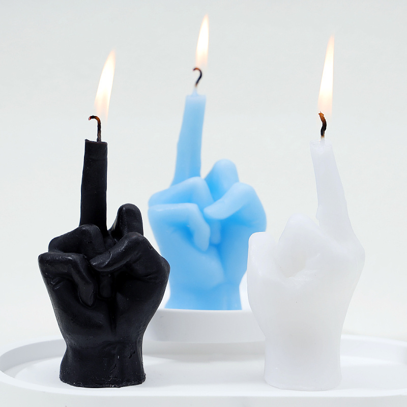 Middle finger candles creative and interesting home decoration crafts, scented candle ornaments, funny finger gifts room decor