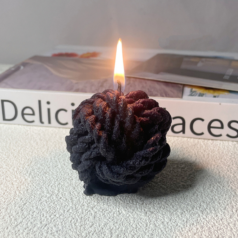 Thick yarn ball scented candle foreign trade recommended ins style decorative photography props yarn knot candles