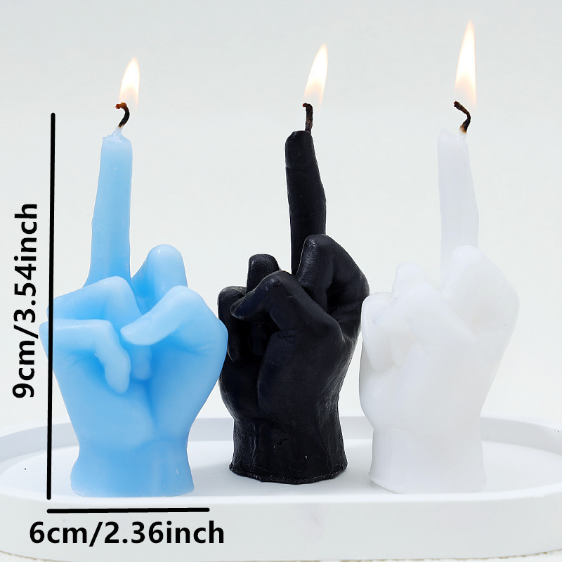 Middle finger candles creative and interesting home decoration crafts, scented candle ornaments, funny finger gifts room decor