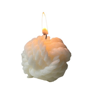 Thick yarn ball scented candle foreign trade recommended ins style decorative photography props yarn knot candles