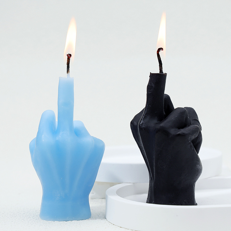 Middle finger candles creative and interesting home decoration crafts, scented candle ornaments, funny finger gifts room decor