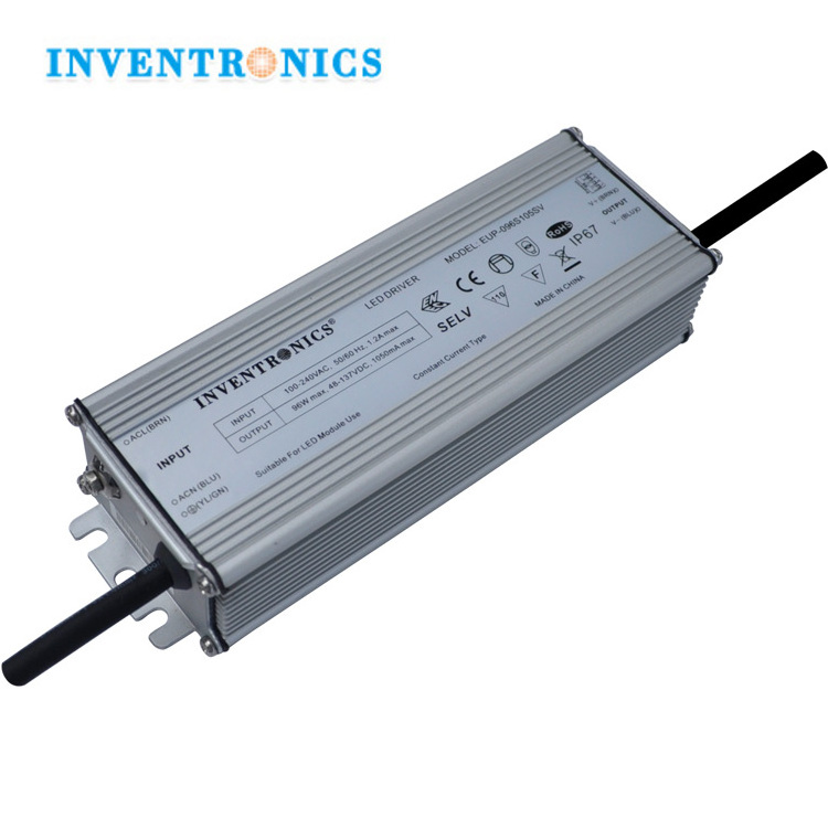 Inventronics BIS Approved IP67 Waterproof 80W 36V Constant Current LED Street Light Driver 100W