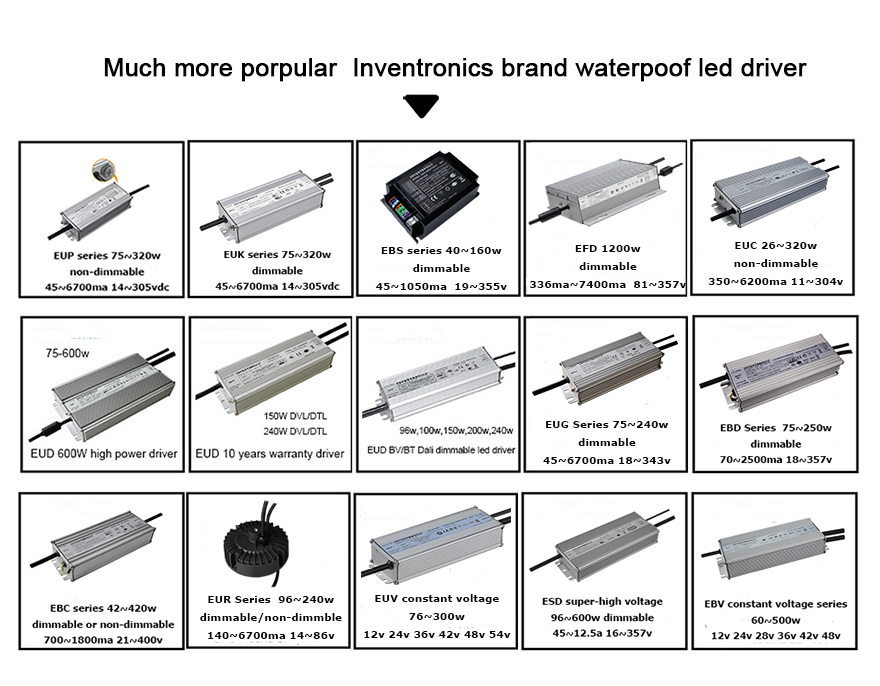 320W inventronics EUM series 320 watt led driver constant current PWM dimmable led driver