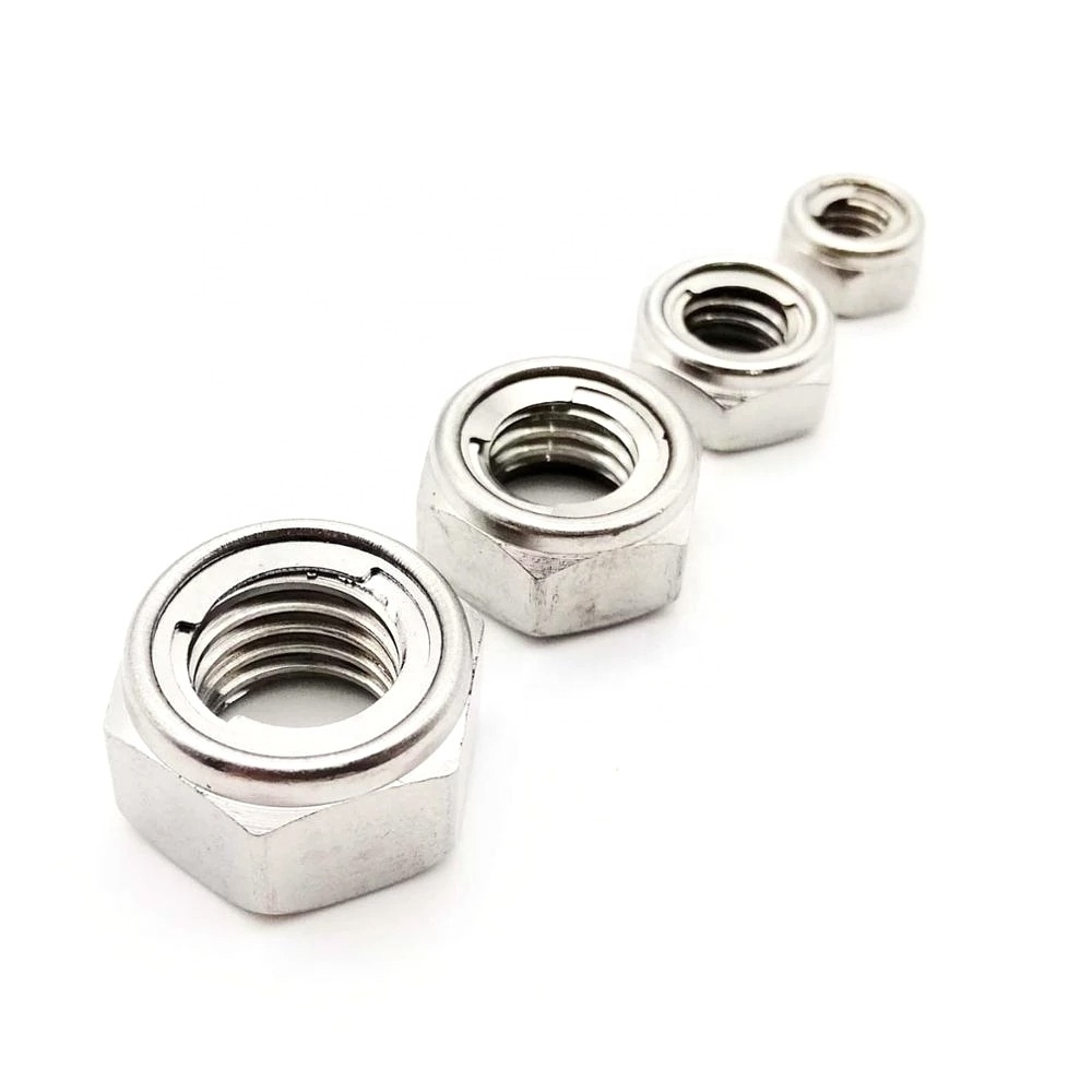 M3-M16 304 Stainless Steel DIN980 GB6184 Prevailing Torque Type Hexagon Hex Self Locking Locknut All Metal Insert Lock Nut