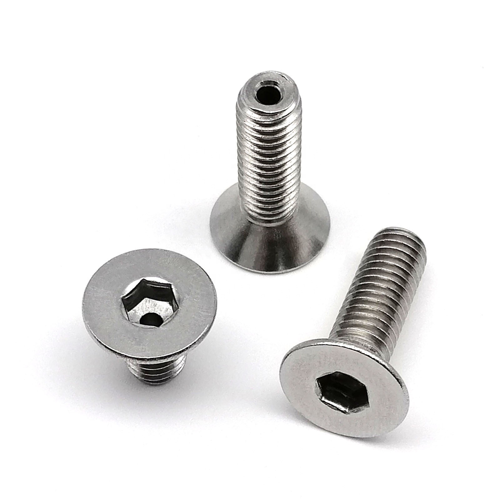 M3 M4 M5 M6 304 A2-70 Stainless Steel Hollow Hole Through Air Out Allen Hexagon Hex Socket Flat Countersunk Head Bolt Screw