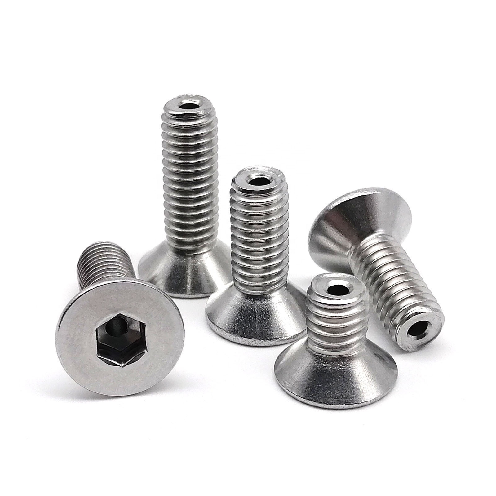 M3 M4 M5 M6 304 A2-70 Stainless Steel Hollow Hole Through Air Out Allen Hexagon Hex Socket Flat Countersunk Head Bolt Screw