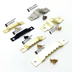 Golden Silver Black Sawtooth Picture Frame Hanger Hanging Photo Wall Oil Painting Mirror Saw Tooth Hooks with Screws