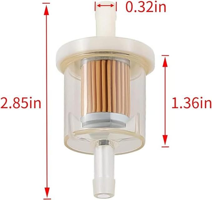 691035 493629 Fuel Filter for BS 40 micron 1/4 Inline Fuel filter  Engines Replace Kawasaki 49019-7001 7-07061 Lawn Mower  Parts