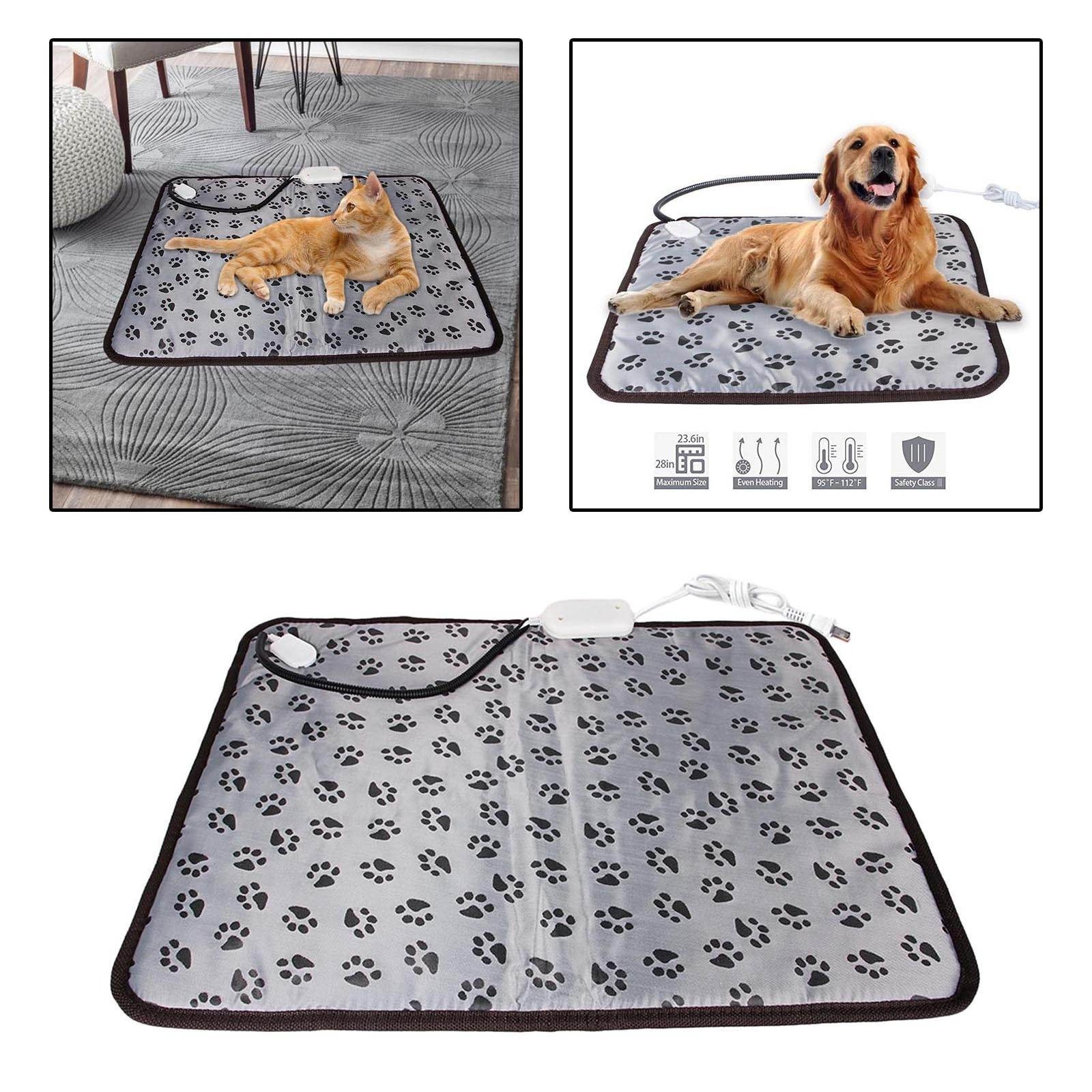 Pet Electric Heating Pad Washable Blanket Warming Waterproof Anti Bite Tube Pets Heating Pad for Winter Puppy Indoor