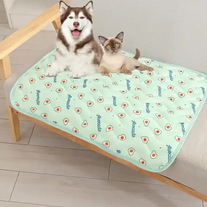 Dog Cooling Mat Summer Pad Pet Mat Bed For Dogs Cat Blanket Ice Silk Pad Sofa Cooling Bed for Small Medium Dogs Car Seat Cushion