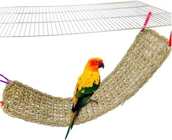 Parrot climbing ladder biting toy suspension bridge swing bird cage bird frame toy grinding stone climbing net