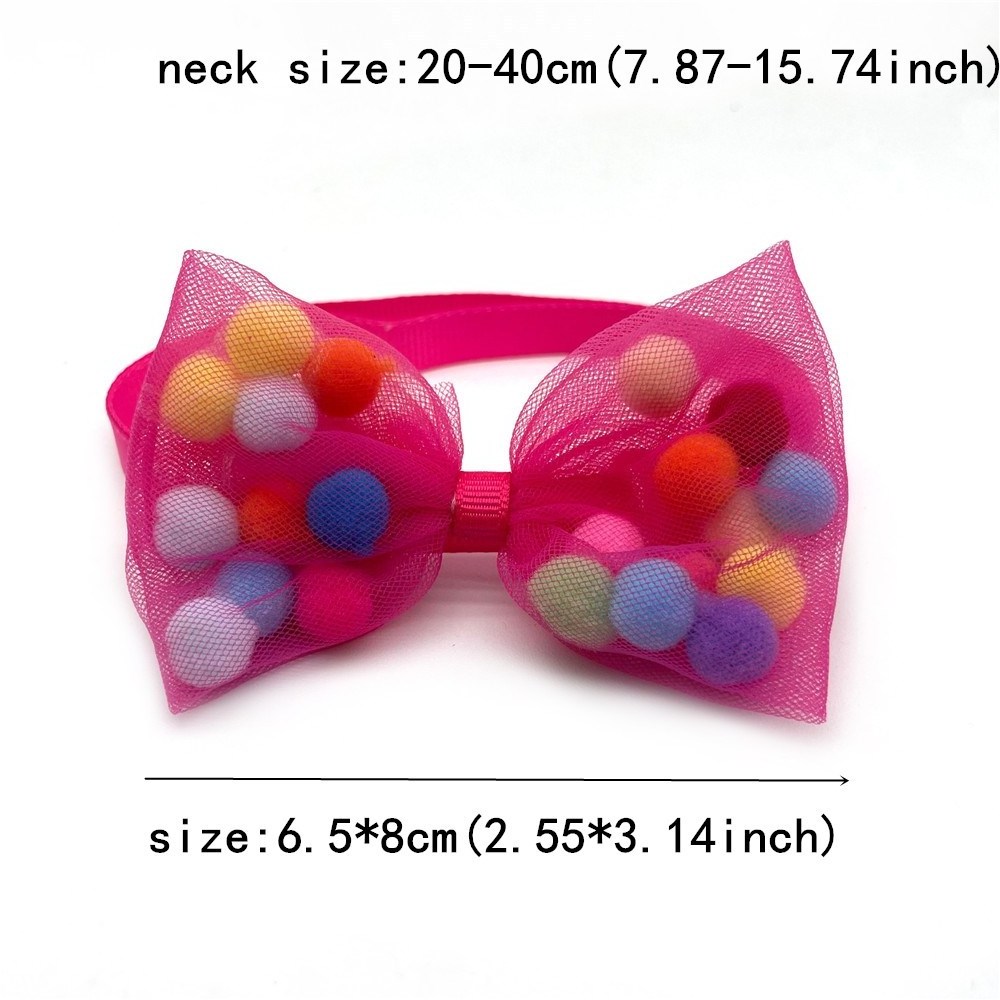 Pet Dog Grooming Accessories Cute Ball Style Puppy Dog Collar Bow Ties Accessories Pet Necktie Pet Supplies Dog Bows