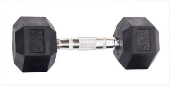 Weightlifting Muscle Training  Factory supplied Rubber Dumbbell High Quality Hex Dumbbell 5lb 10lb 15lb 20lb 25lb 30lb 100lb