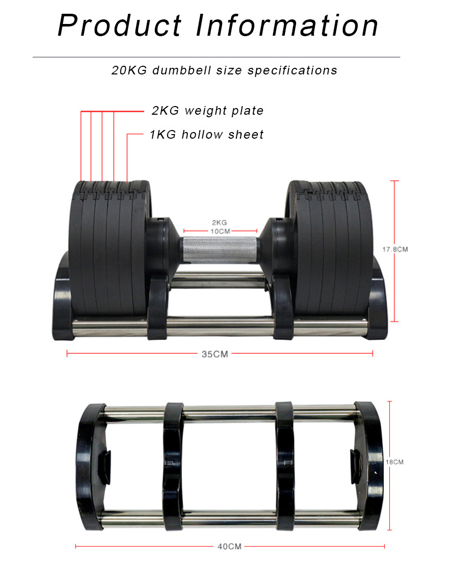 70LB Gym 32KG Best Quality Size Selectable Mancuernas Adjustable Weight Lifting Pesas Dumbbells Fitness Adjustable Dumbbell Set