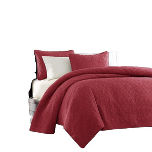 Reversible Bed Quilt Bedspread and Coverlet Cotton Thin Comforter Set