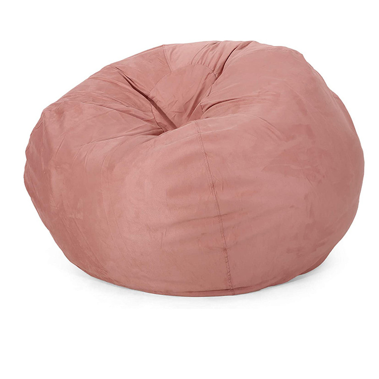 Soft Adult Resting Beanbag Round Microfiber Cover Foam Filled Bean Bag Chair For Living Room Soaf