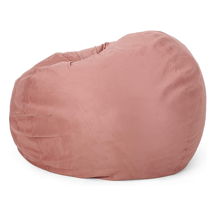 Soft Adult Resting Beanbag Round Microfiber Cover Foam Filled Bean Bag Chair For Living Room Soaf