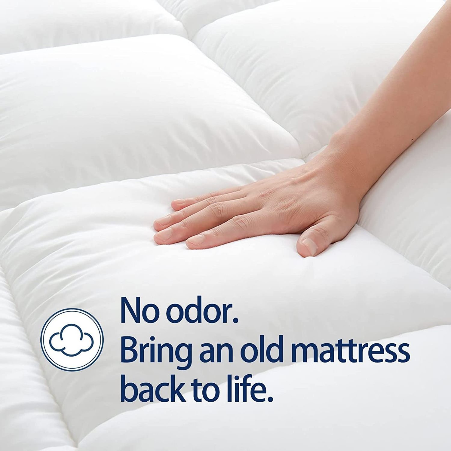 Cooling Mattress Topper King Extra Thick Mattress Pad Cover Down Alternative Bed Topper