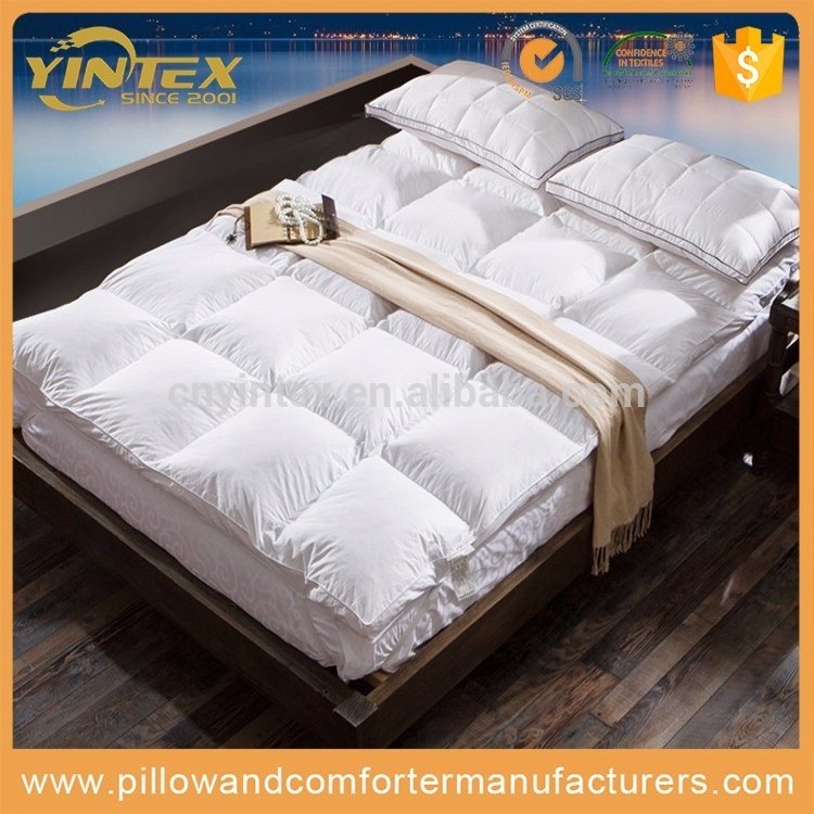 China Supplier Super Soft White Down Bed Mattress Topper