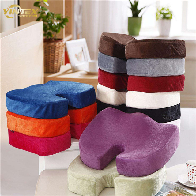 Coccyx Orthopedic Memory Foam Office Chair and Car Seat Cushion Customized 100% Polyester Molding & Sewing U Shape Memory Foam