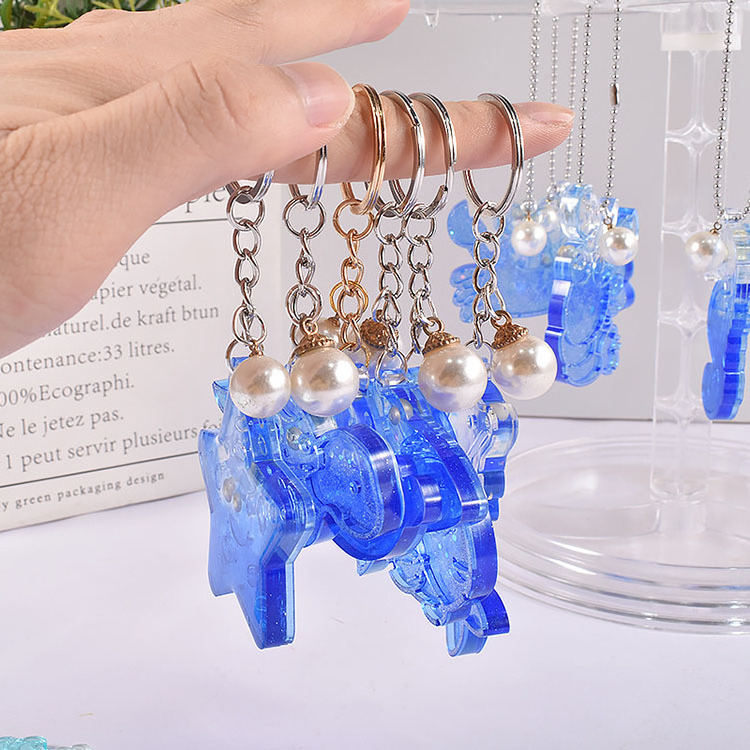 Crystal  Drip Glue Jellyfish Shell Sea Animal Keychain Silicone Resin Mold DIY Craft Ocean Series Earrings Pendant Making Mold