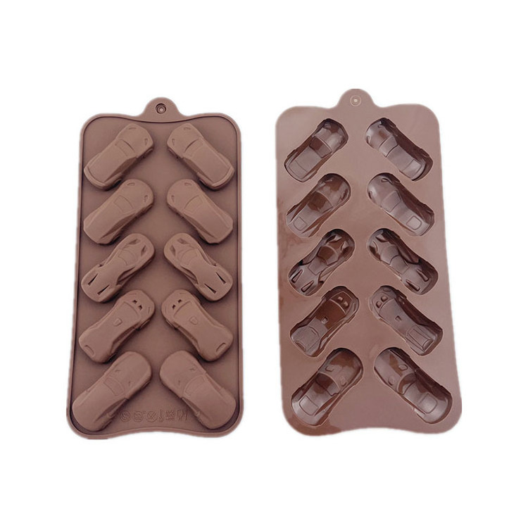 DIY 3D Racing Car Toys Chocolate Silicone Candle Mold Making Fondant Cake Decor Chocolate Baking Mould Kitchen Accessories Tools