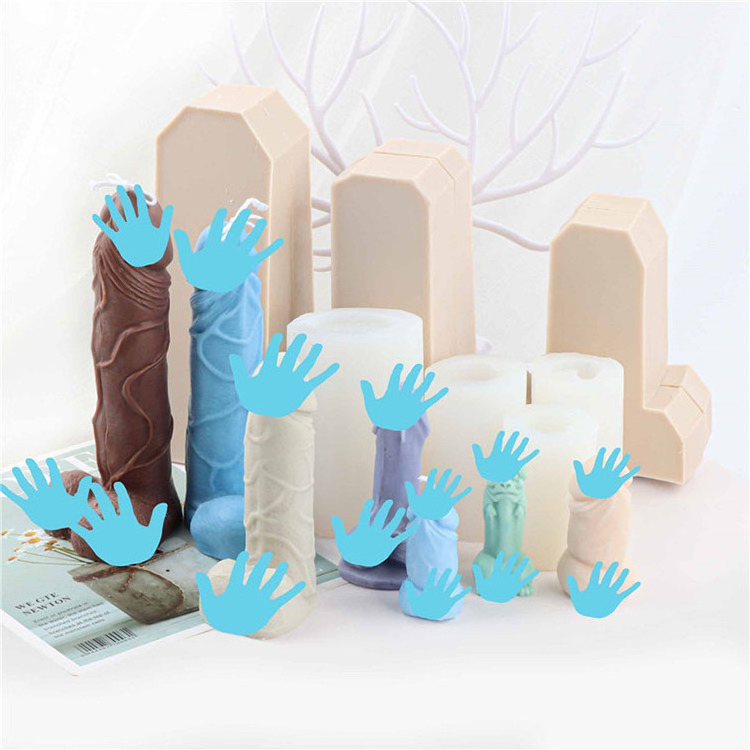 YS 3D Creative Penis Candle Silicone Mold Home Plaster Decorative Ornaments Making Mould DIY Aromatherapy Candle Making Tools