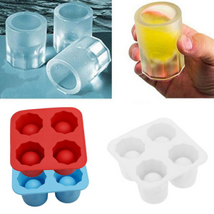 Ice Cup Cube Molds Shot Glasses Shape Food Grade Silicone Ice Molds Reusable Ice Cubes Moulds for Drinking Tool Home Gadgets