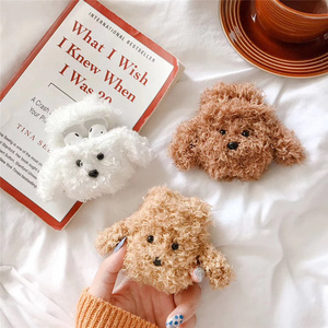 Cuddly stuffed teddy bear wireless connection fashion Shockproof Soft Silicone Apple Airpods Earphone Cases for 1 2 3 pro