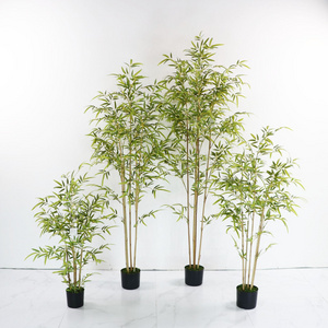 Foshan factory simulation lucky bamboo tree indoor and outdoor decoration bonsai artificial bamboo plants