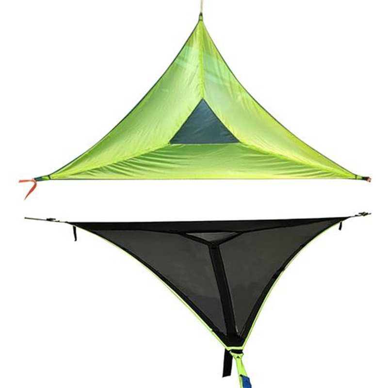 Outdoor Multi Person High Load-Bearing Portable Folding Triangle Aerial Camping Hammock For Home Party