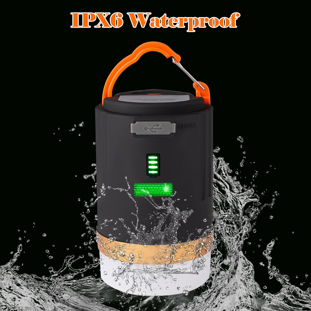 Waterproof Searchlight  Hand Crank Control 3 in 1 Led Camping Light Portable Led Lantern with Usb Rechargeable Dimmable Work