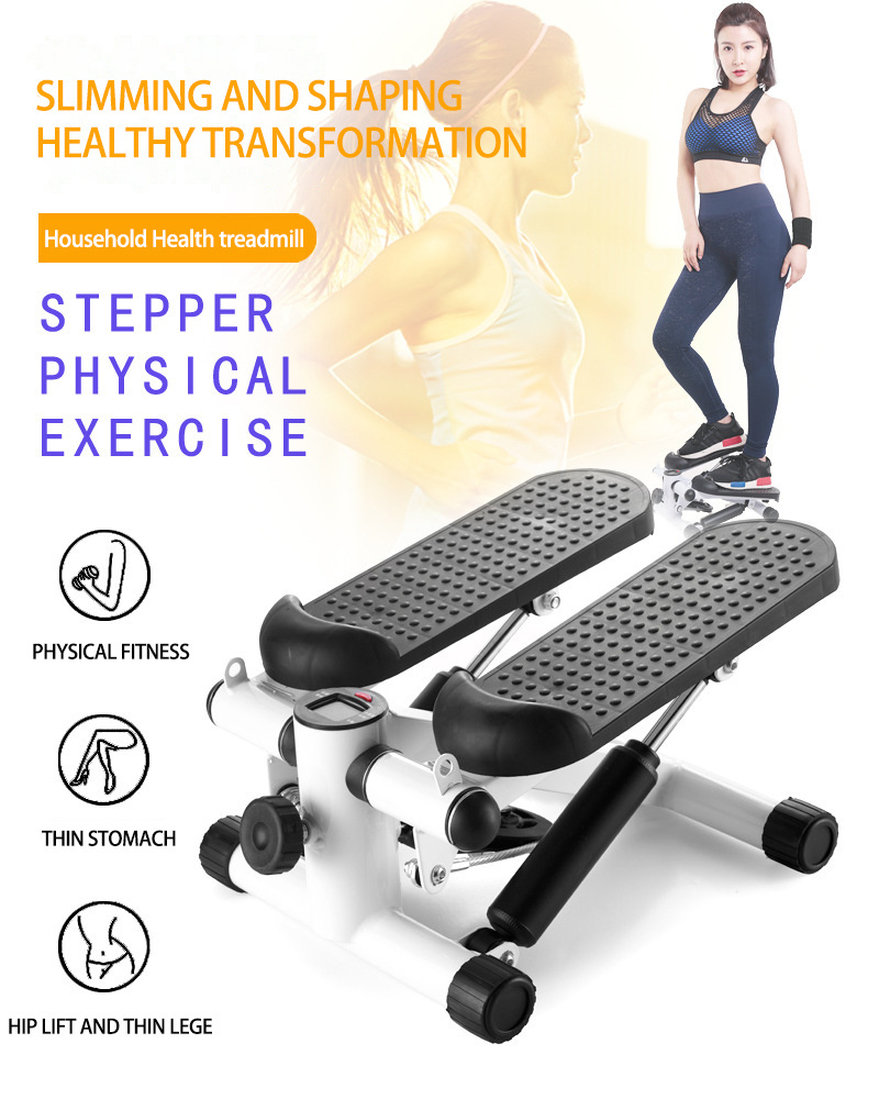 Stair Stepper with Resistance Band and Vertical Climber Exercise Machine for Home