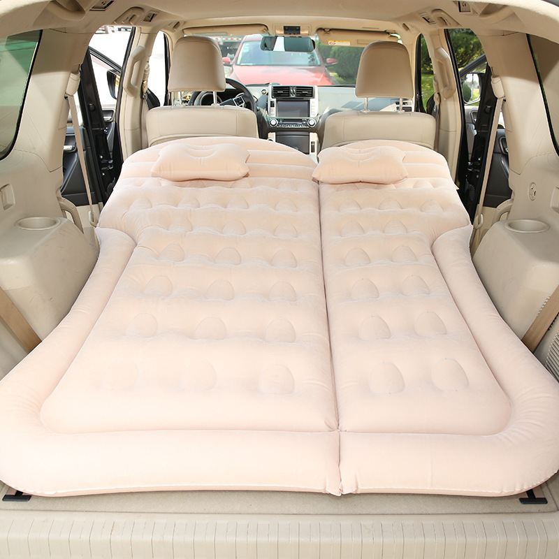 Car Air Camping Mattress For Tesla Model Y Travel Bed Rear Seat Sleeping Pad Outdoor Cushion Folding Portable Flocking Pad