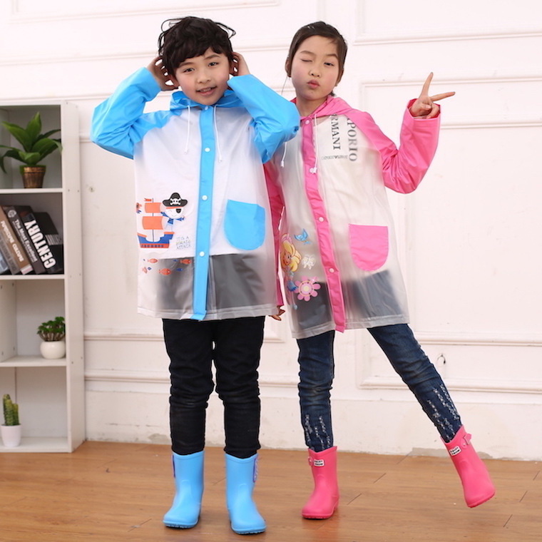 YIZHI Kids Raincoats Colorful Poncho Raincoats Poncho Emergency Rain Coat Toddler Rainwear Poncho For Girls Boys