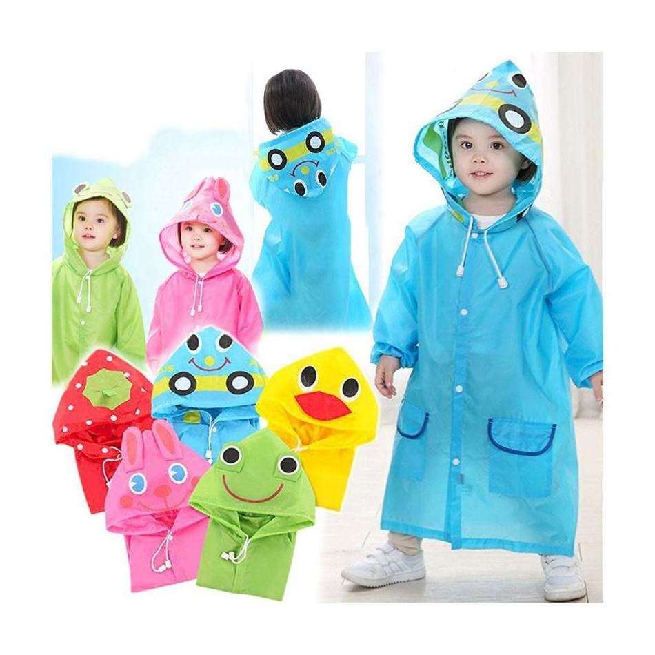 YIZHI Children Cute Poncho Girls Rain Coat Jacket Waterproof Toddler Preschool Raincoat Rainwear Print for Kids Camping Animal