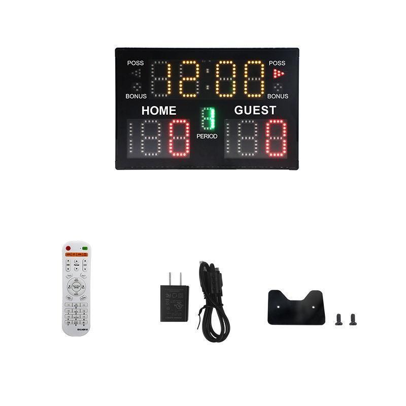 YIZHI Basketball Digital Scoreboard Remote Battery Powered Portable Tabletop Electronic Scoreboard with Countdown Timer for Game