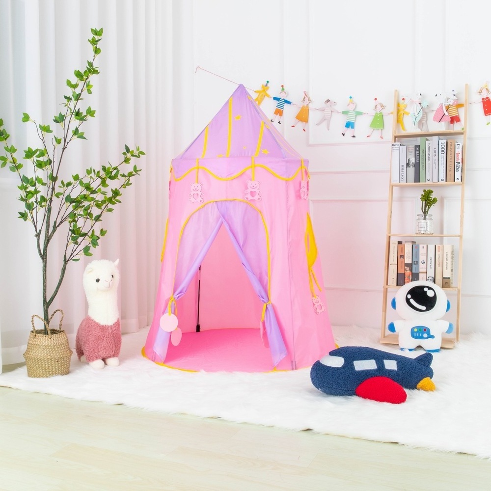 YIZHI Mini Spire Yurt Children Cosplay Decorative House Indoor Baby Toy Playhouse Tent for Kids Home Play Toy Tents