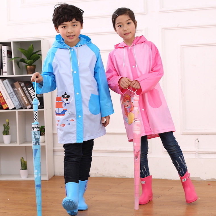 YIZHI Kids Raincoats Colorful Poncho Raincoats Poncho Emergency Rain Coat Toddler Rainwear Poncho For Girls Boys